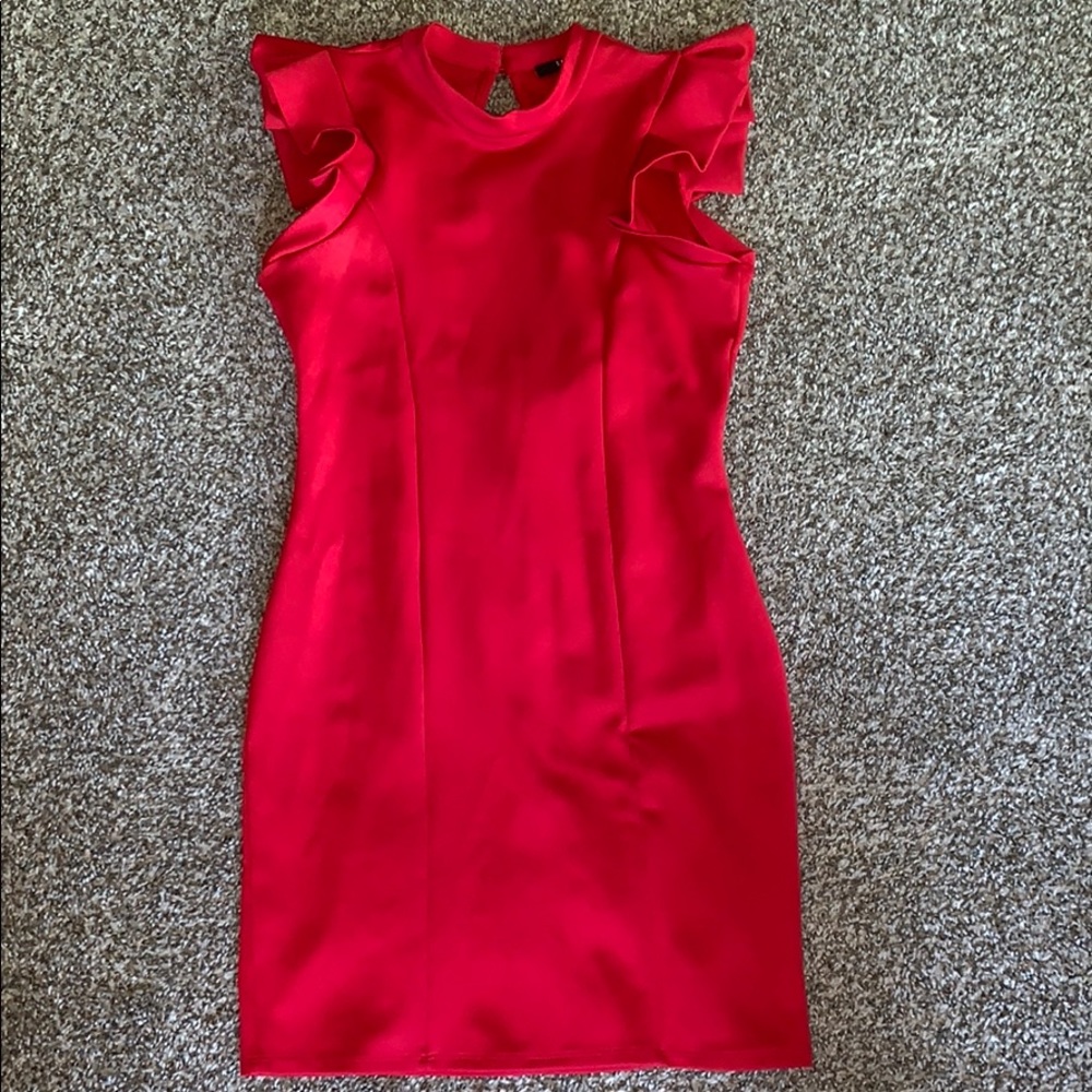 Red business attire dress